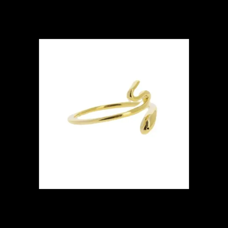 Bague doree, petit serpent