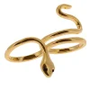 Bague Double Serpente, dore