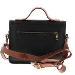 BALDONE sac cartable en cuir metallise