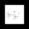 Boucles d'oreilles argentees, petit noeud