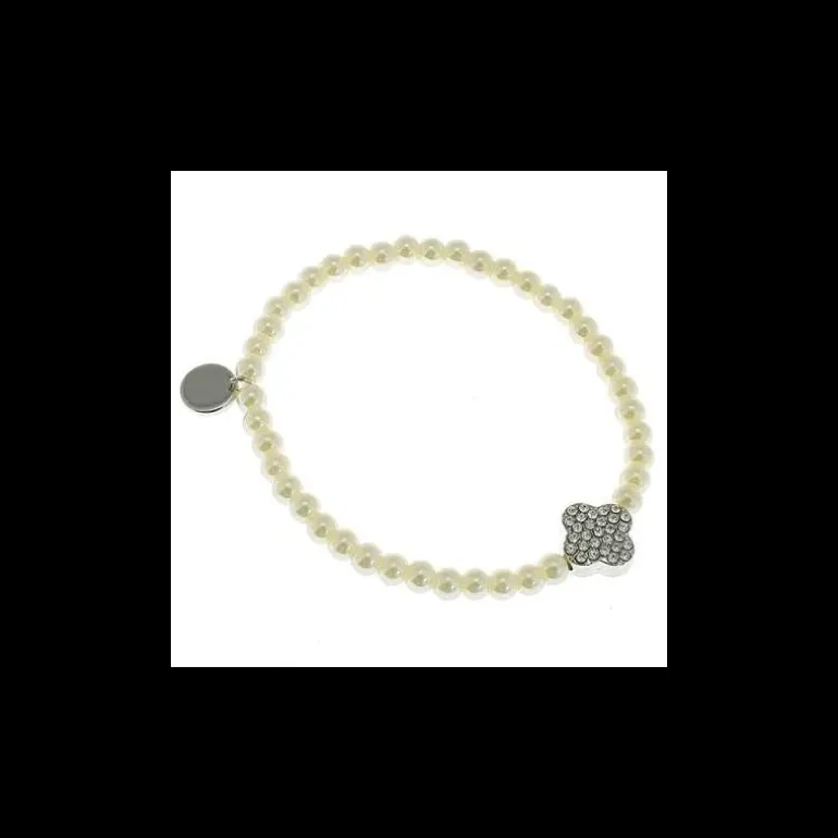 Bracelet trefle strasse