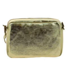EMBER sac trotteur metallise en cuir