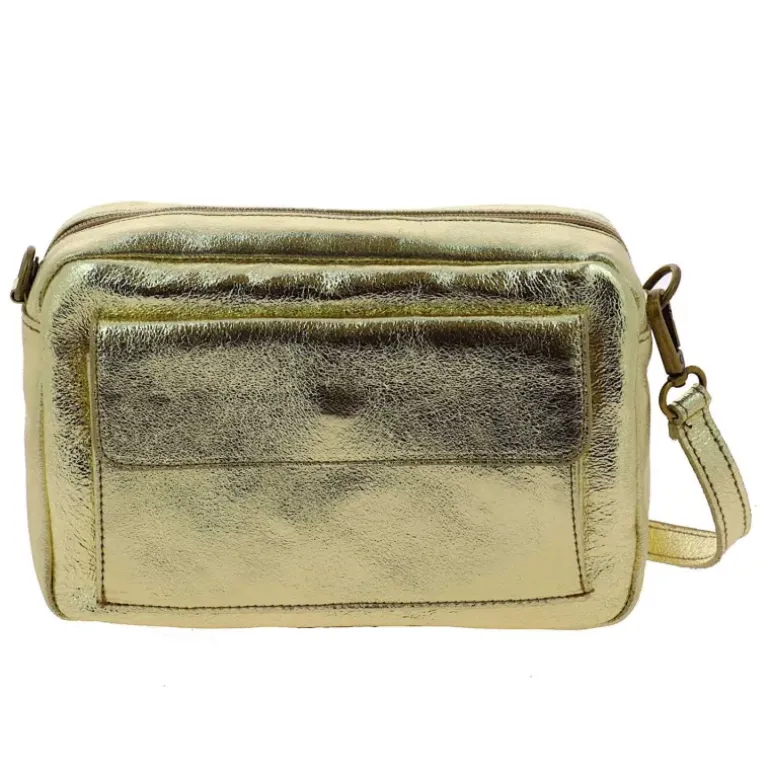 EMBER sac trotteur metallise en cuir