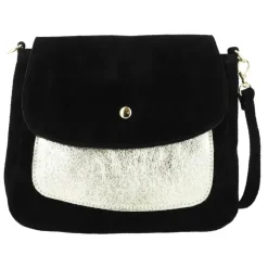GOROKAS sac bandouliere en cuir effet metallisee