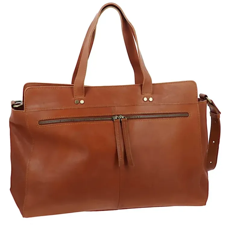 Grand sac cabas en cuir a bandouliere MORGANE