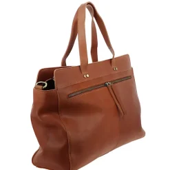 Grand sac cabas en cuir a bandouliere MORGANE