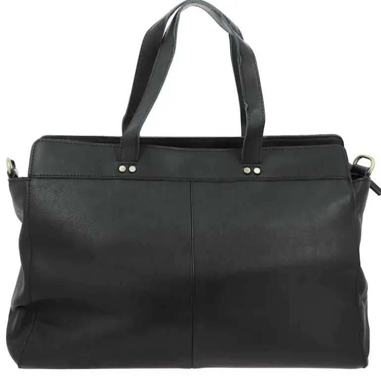 Grand sac cabas en cuir a bandouliere MORGANE