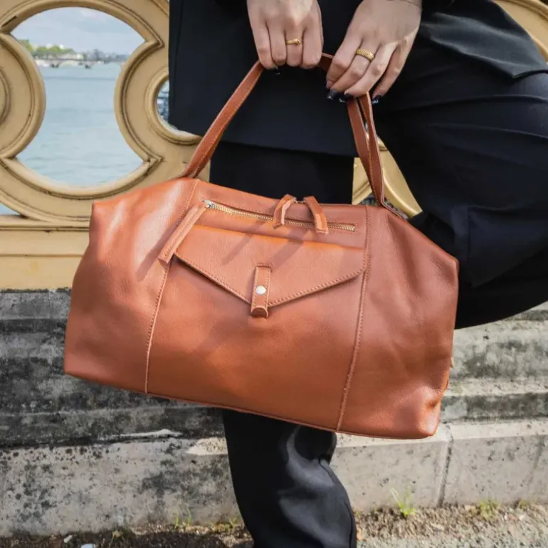 Grand sac en cuir a bandouliere LARA