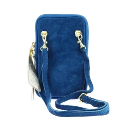 HACE mini sac a bandouliere pour telephone en cuir daim