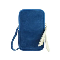 HACE mini sac a bandouliere pour telephone en cuir daim