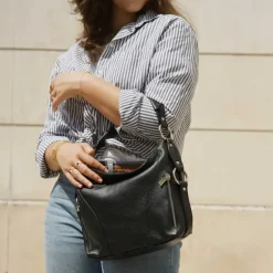 JOYCE sac hobo en cuir