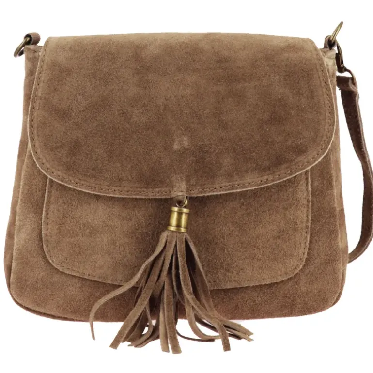 MARTIGA sac bandouliere en cuir daim