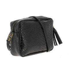 PACHO sac trotteur effet croco en cuir