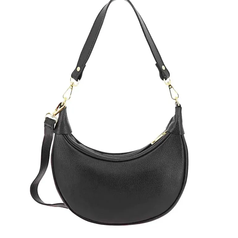Petit sac demi lune en cuir LUNA