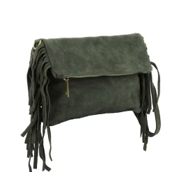 Sac a franges en cuir daim MILO