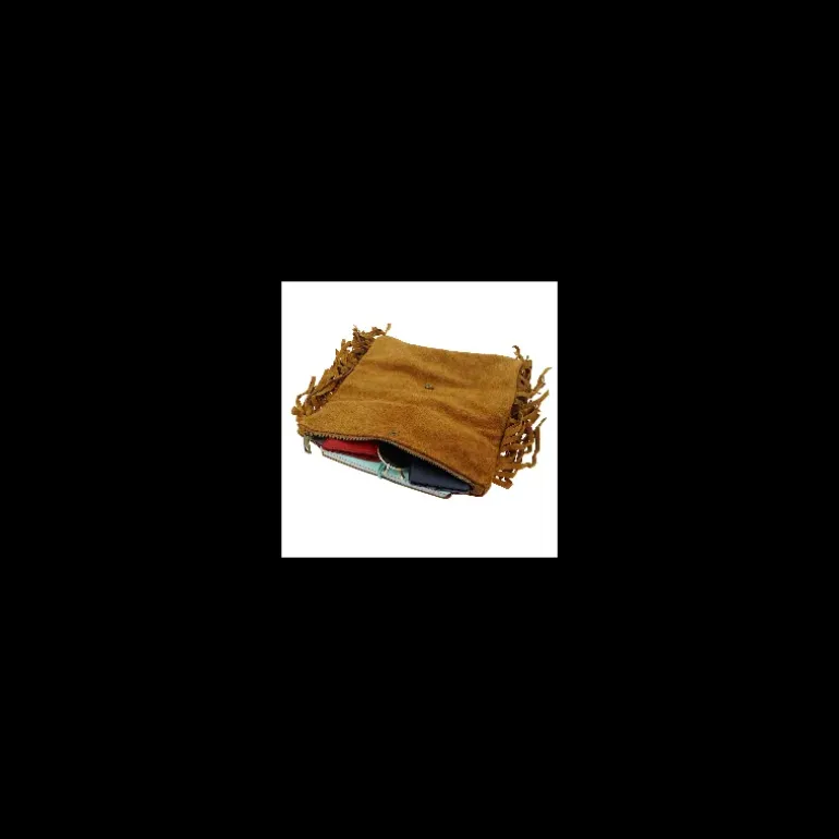 Sac a franges en cuir daim MILO