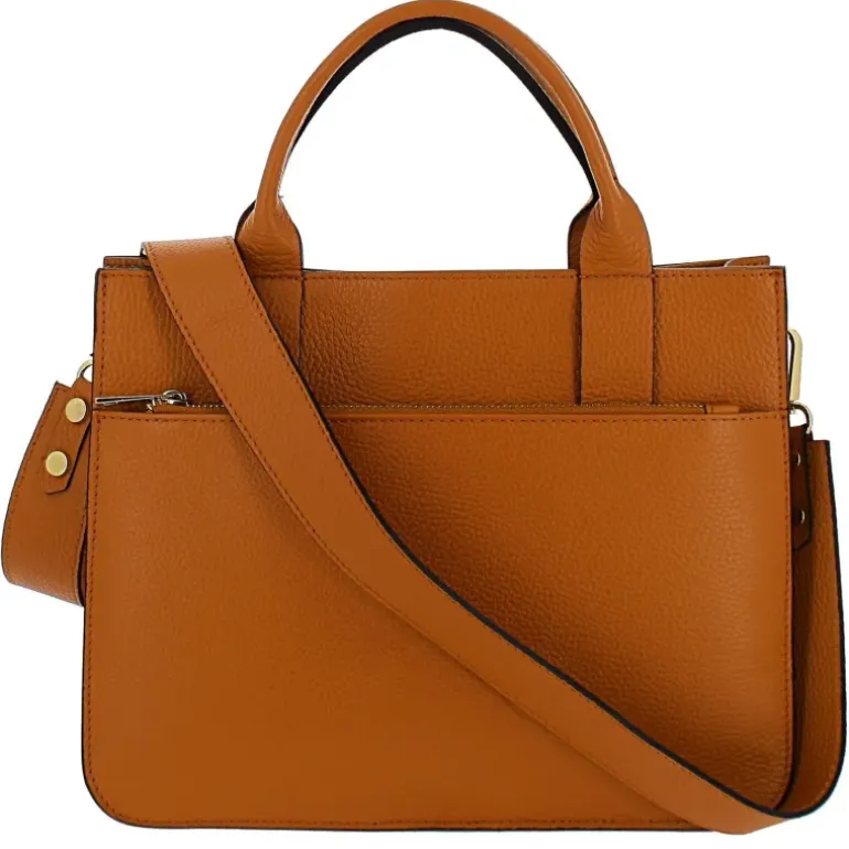 Sac a main bandouliere en Cuir Thurle, camel