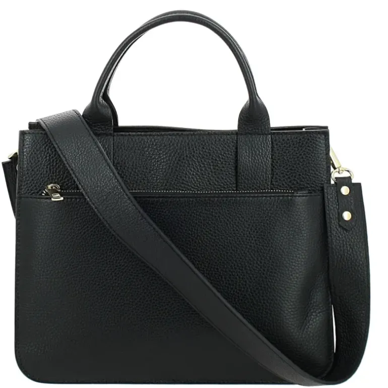 Sac a main bandouliere en Cuir Thurle, noir