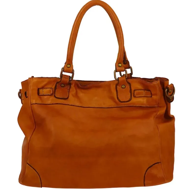 Sac cabas vintage en cuir CHIBIA