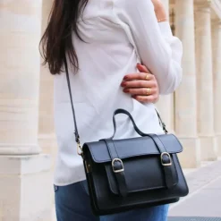 TILMIT sac cartable vintage en cuir