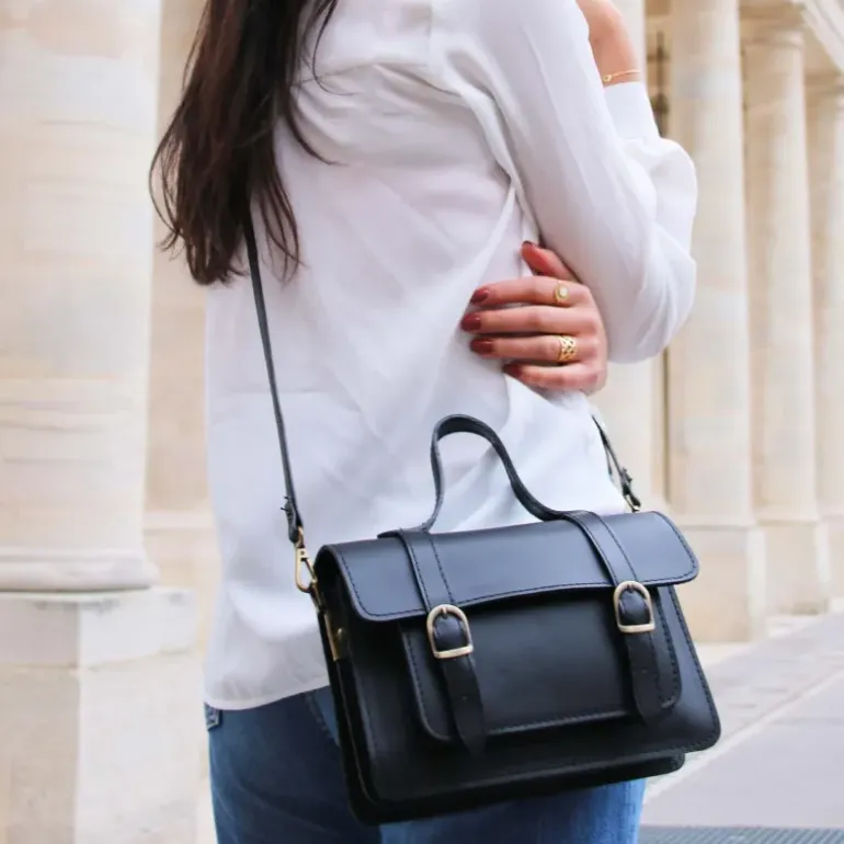 TILMIT sac cartable vintage en cuir