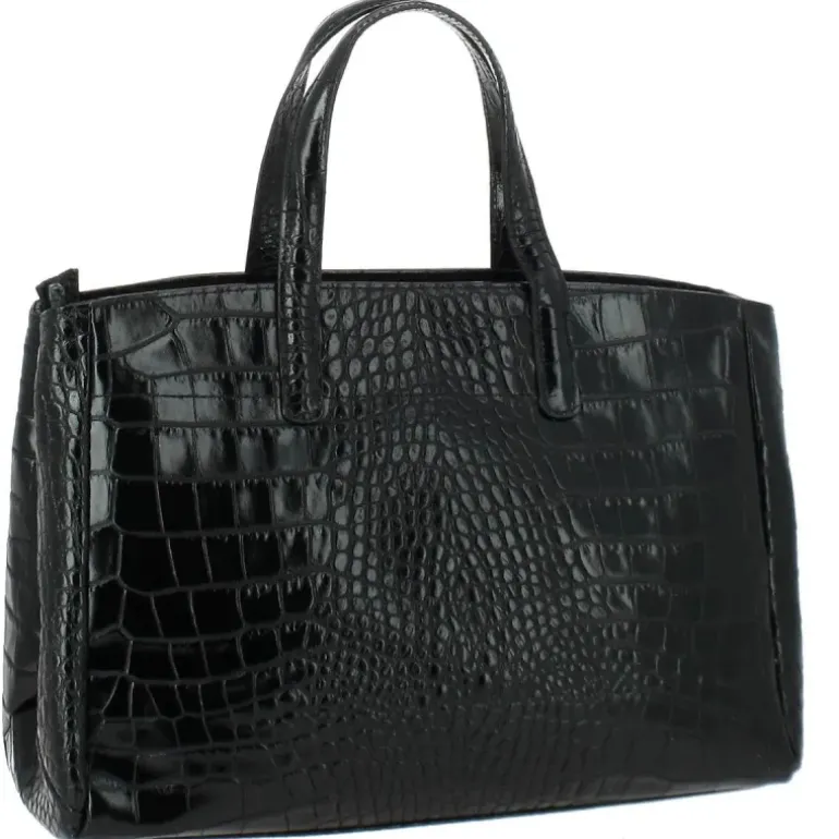 TOMBSOR sac a main en cuir croco